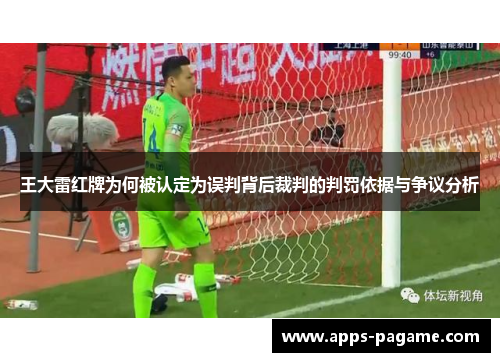 王大雷红牌为何被认定为误判背后裁判的判罚依据与争议分析 王大雷红牌为何被认定为误判背后裁判的判罚依据与争议分析