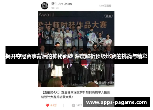 揭开夺冠赛事背后的神秘面纱 深度解析顶级比赛的挑战与精彩 揭开夺冠赛事背后的神秘面纱 深度解析顶级比赛的挑战与精彩